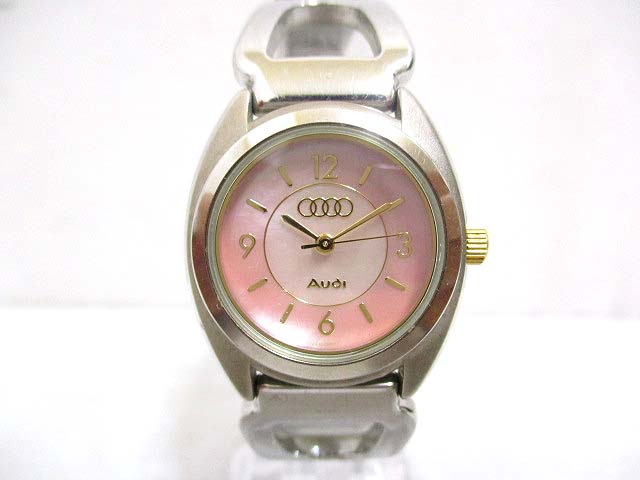 アウディ Audi 腕時計 クオーツクォーツ ウォッチ ホワイト x ピンク  
