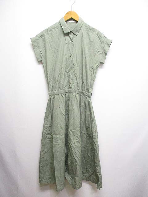 アーバンリサーチ ドアーズ Urban Research Doors フレンチスリーブ シャツ ワンピース One オリーブグリーン コットン 半袖 レディース 065 ベクトルパーク アーバンリサーチ ドアーズ Urban Research Doors フレンチスリーブ シャツ ワンピース One オリーブグリーン コットン 半袖 レディース 065 ベクトルパーク