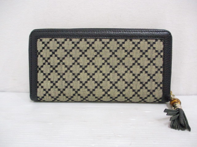 グッチ GUCCI 美品 224253 ディアマンテ バンブータッセル 長財布 