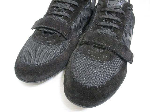 ルイヴィトン LOUIS VUITTON ベルクロ スニーカー LVロゴ スエード 7.5 