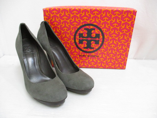 トリーバーチ TORY BURCH スエードレザー ハイヒール パンプス 