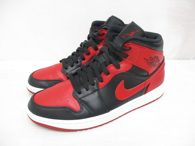 ナイキ NIKE 美品 554724-074 AIR JORDAN 1 MID BRED エアジョーダン1 