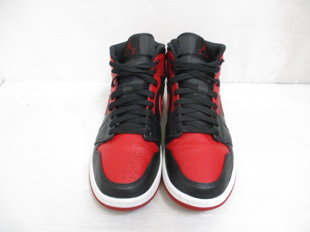 ナイキ NIKE 美品 554724-074 AIR JORDAN 1 MID BRED エアジョーダン1