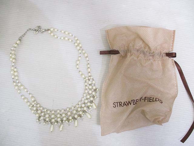 ストロベリーフィールズ Strawberry Fields ネックレス フェイクパール ビーズ 結婚式 披露宴 フォーマル パーティー レディース 065 ベクトルパーク