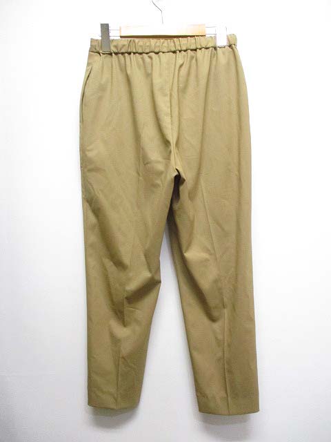 未使用品 セオリー theory 22SS Light Traceable Tapered PT PLアンクル テーパード パンツ 0 ベージュ 薄手 バックゴム ジッパーフライ 日本製 レディース