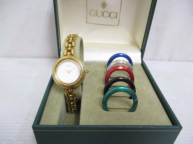 グッチ GUCCI 11/12.2 チェンジベゼル ウォッチ クォーツ 腕時計 