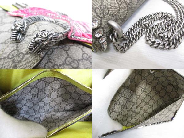 GUCCI ディオニソス 400249 リボン ショルダーバッグ GGスプリーム