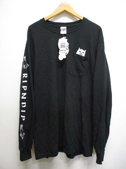 未使用品 リップンディップ RIPNDIP 長袖 Tシャツ L 黒 ブラック Lord 