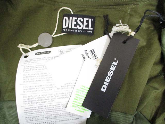 新品未使用品‼️タグ付き　DIESEL グリーン 長袖チュニック　ロンT DIESEL - ディーゼル Tシャツ レディース カットソー チュニック