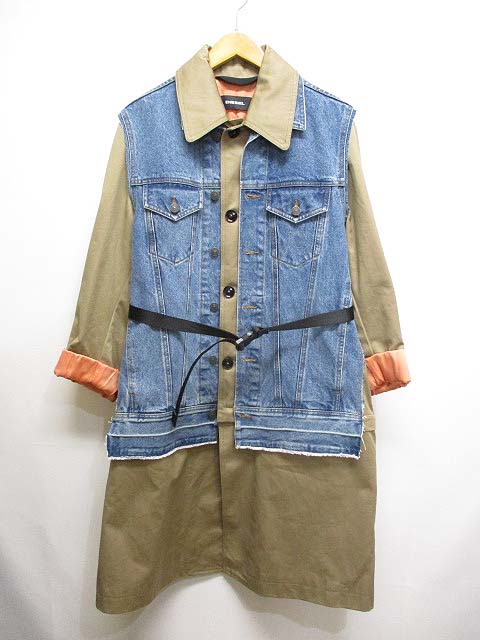 未使用品 ディーゼル DIESEL W-CHARIE JACKET ステンカラー コート S 