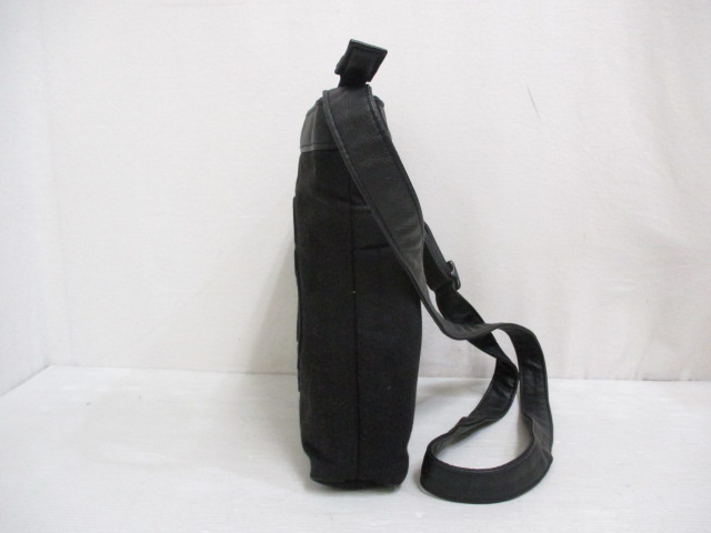 Hunting World ショルダーキャンパスバッグ ブラック HUNTING WORLD ハンティングワールド ロゴ ショルダーバッグ