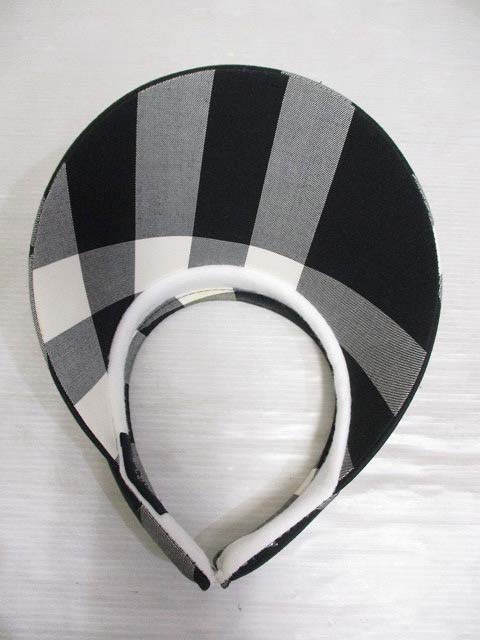 バーバリーゴルフ BURBERRY GOLF チェック柄 サンバイザー 帽子 黒