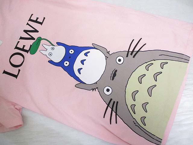 未使用品 ロエベ LOEWE x となりのトトロ コラボ Tシャツ XS ピンク 