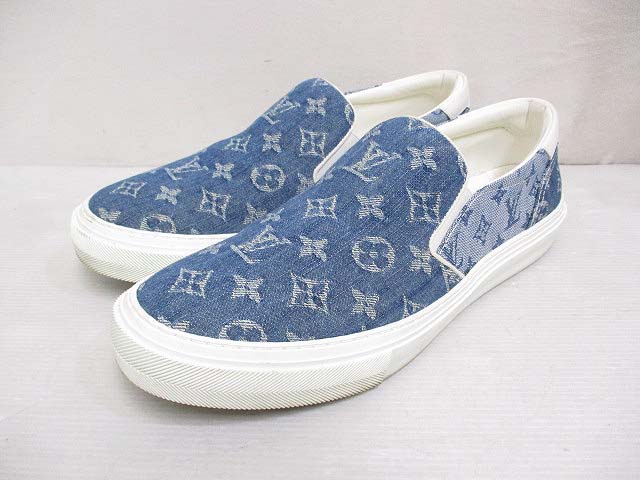 ルイヴィトン LOUIS VUITTON デニム スリッポン スニーカー シューズ 