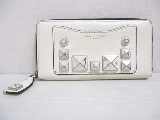 マークジェイコブス MARC JACOBS 長財布 チップド スタッズ レザー 