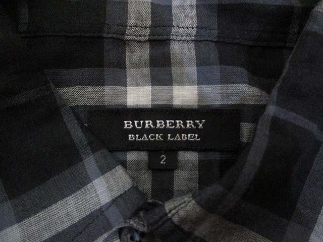バーバリーブラックレーベル BURBERRY BLACK LABEL 美品 チェック柄 