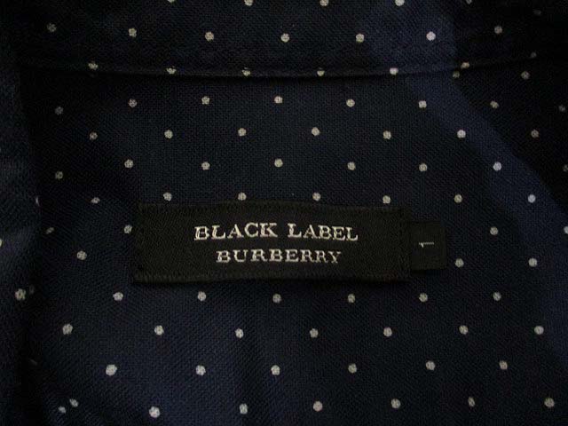 バーバリーブラックレーベル BURBERRY BLACK LABEL 美品 ドット柄 長袖 