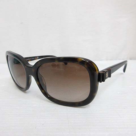 CHANEL サングラス アイウェア リボン べっ甲柄 ココマーク ケース付