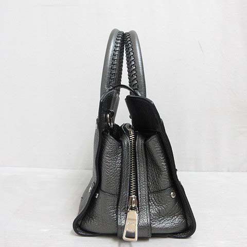 コーチ COACH 美品 59146 マーサー サッチェル 24 メタリック レザー 