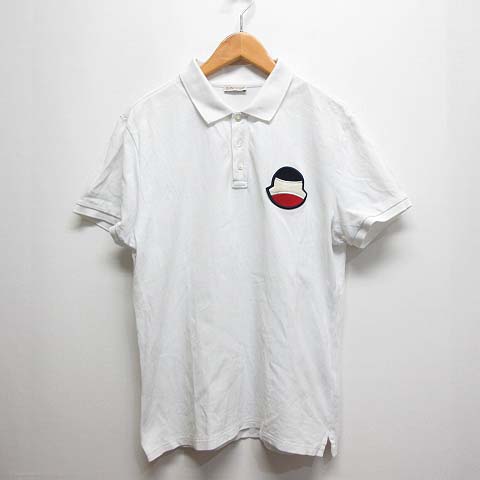 モンクレール MONCLER 半袖 ポロシャツ L 白 ホワイト MAGLIA POLO 