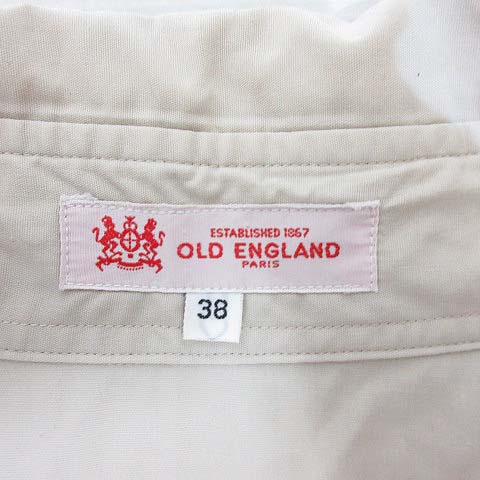 オールドイングランド OLD ENGLAND 半袖 シャツ ブラウス 38 ベージュ 