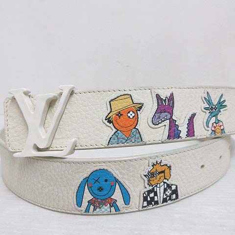 ルイヴィトン LOUIS VUITTON サンチュール LVフレンド ロゴ ベルト 95  