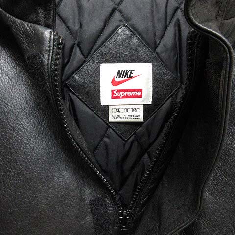 シュプリーム SUPREME x ナイキ NIKE 19AW 美品 Leather Bomber Jacket 
