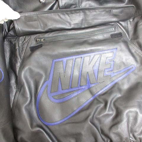 シュプリーム SUPREME x ナイキ NIKE 19AW 美品 Leather Bomber Jacket 