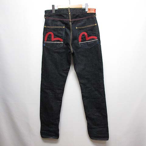 エヴィス EVISU PMG カモメ刺繍 ストレート デニム パンツ ジーンズ 32