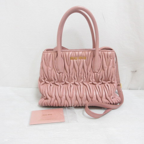 ミュウミュウ miumiu マテラッセ 2WAY ショルダー ハンド トート 