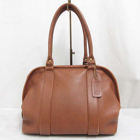 コーチ COACH オールドコーチ レザー ハンド バッグ ミニボストン 茶