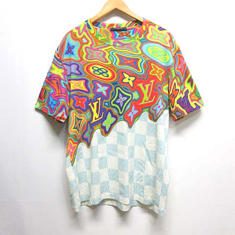 ルイヴィトン LOUIS VUITTON 21SS プリンテッドダミエLV Tシャツ 