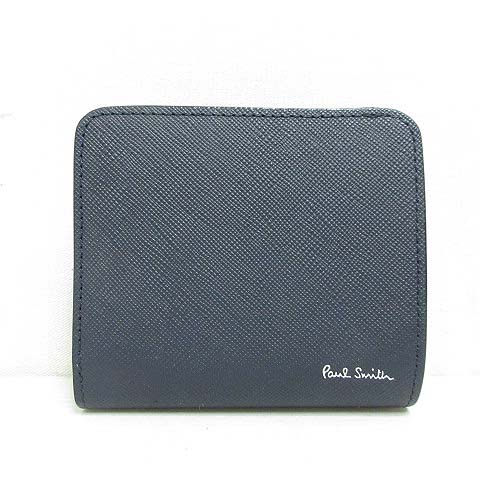 未使用品 ポールスミス PAUL SMITH ブライトストライププラー 二つ折り 