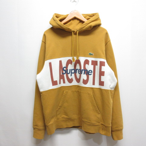シュプリーム SUPREME × LACOSTE Logo Panel Hooded Sweatshirt  