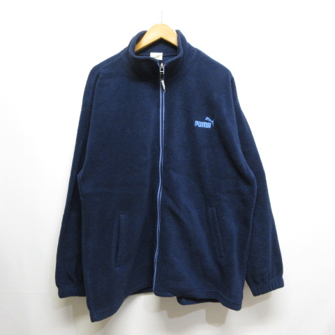 プーマ PUMA フリース ジップ ジャケット ブルゾン L ネイビー 