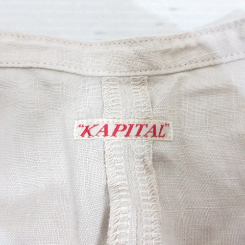 kapital キャピタル リネン 麻100% ワンピース　　ベージュ kapital キャピタル リネン 麻100% ワンピースベージュ
