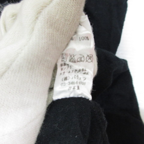 バジュラ bajra 七分袖 Vネック Tシャツ カットソー M 黒 ブラック 