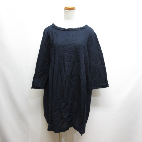 ジュンコシマダ　リネンコート　ネイビー　Ｍ　新品未使用 ジュンコシマダ リネンコート ネイビー M 新品未使用