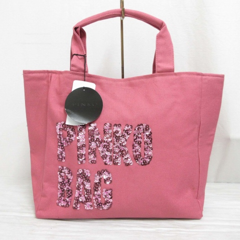 未使用品 ピンコ PINKO トート バッグ コットン キャンバス  