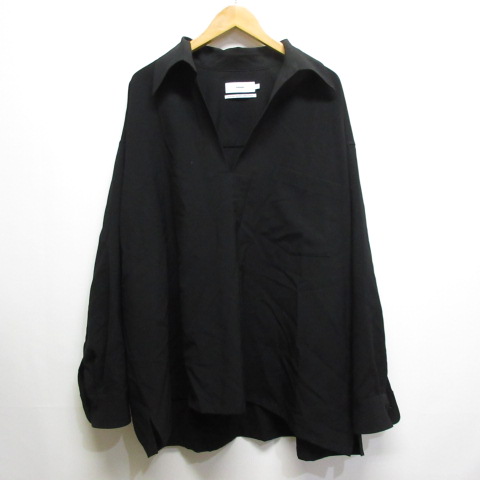 グラフペーパー Graphpaper 23SS 長袖 ウール スキッパー シャツ プル  