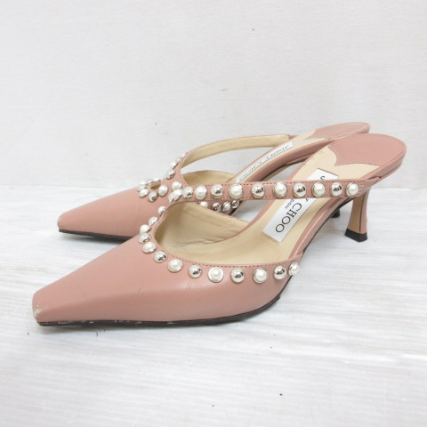 ジミーチュウ JIMMY CHOO レザー ミュール サンダル パンプス 35.5 
