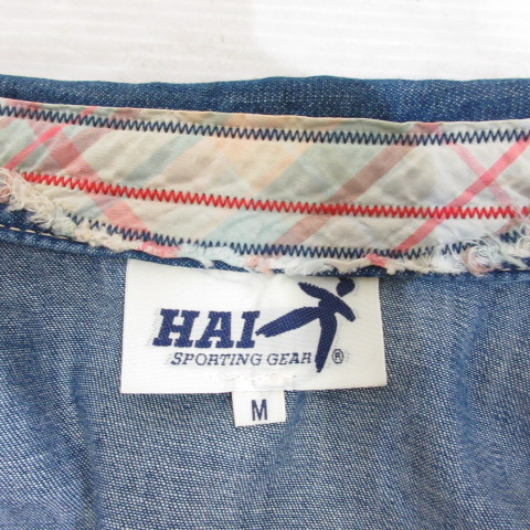 ハイ HAI SPORTING GEAR イッセイミヤケ 長袖 デニム シャツ M  