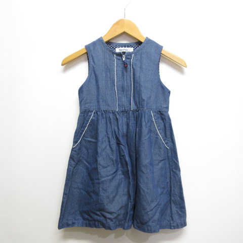 ファミリア Familiar ジャンパースカート ワンピース 120 インディゴ  