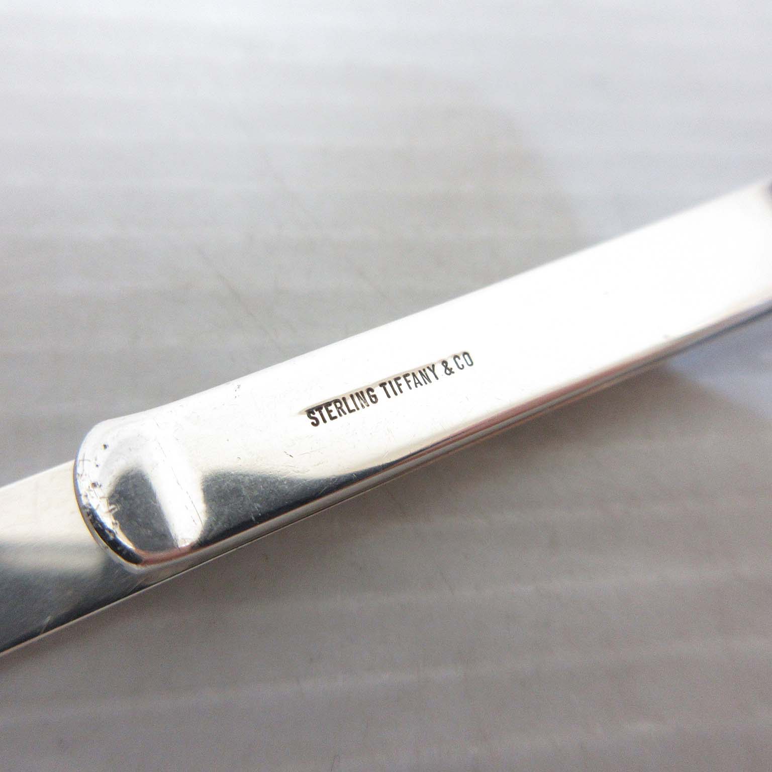 美品 TIFFANY エンジンターン ネクタイピン タイバー M255051 美品 TIFFANY エンジンターン ネクタイピン タイバー M255051