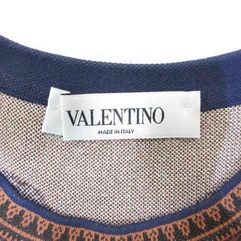 VALENTINO ¥12万 レース ロゴ Tシャツ カットソー ヴァレンティノ ヴァレンティノ レース ロゴTシャツ VALENTINO - VALENTINO ¥12