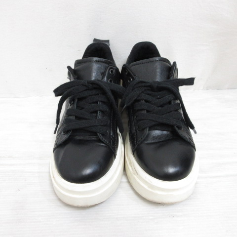 ザラ ZARA 厚底 レザー スニーカー シューズ 37 23.5cm相当 黒