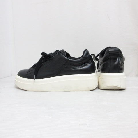 ザラ ZARA 厚底 レザー スニーカー シューズ 37 23.5cm相当 黒