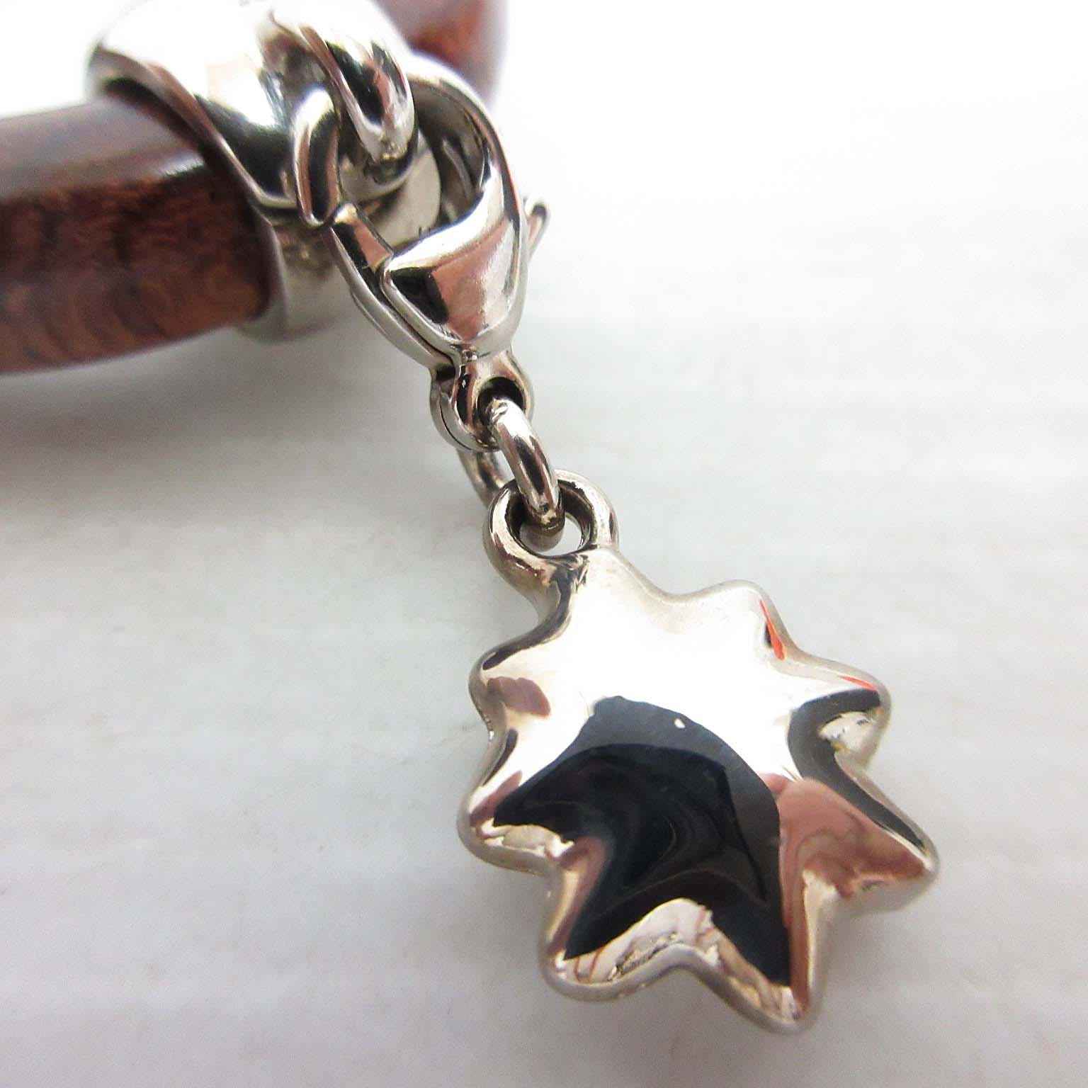 HERMES エルメス スカーフリング スターチャーム ウッド ゴールド