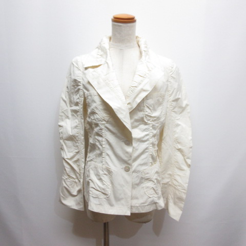 モガ　MOGA　スカートスーツ　ライトベージュ　アイボリー　大きいサイズ　4 MOGA (モガ) エアーリバーコート アイボリー（グレイッシュベージュ