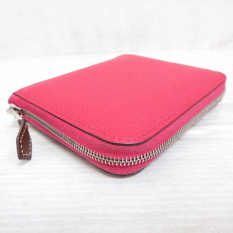 エルメス アザップ コンパクト ピンク シルクイン コインケース ヴォー